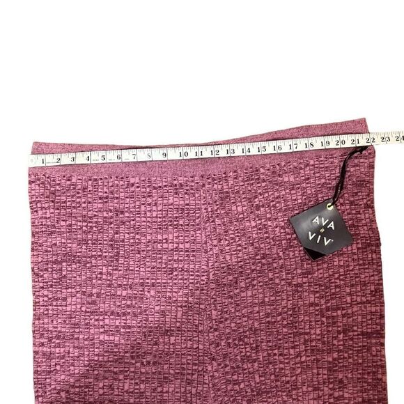 Ava + Viv High Rise Mauve Ribbed Sweater Pants, Size 2X, NWT - Picture 6 of 10
